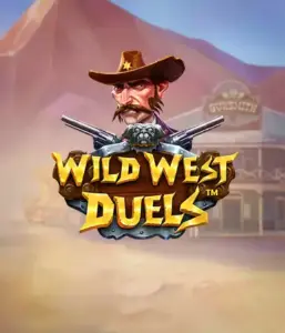  Immerse yourself in the wild world of "Wild West Duels" by Pragmatic Play, featuring a hardened gunslinger ready for a showdown. The image shows a resolute cowboy with crossed pistols, set against a dusty Western town. His intense eyes and detailed attire capture the essence of the Old West. The game's title is boldly presented in a striking font, complementing the adventurous theme. 