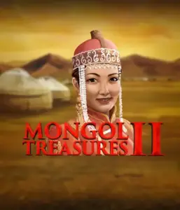 Step into the captivating heritage of Mongolia with Mongol Treasures 2 slot by Endorphina, showcasing a stunning Mongolian woman dressed in traditional attire against a golden Mongolian steppe backdrop. This graphic portrays the beauty of Mongolian history, delivering a memorable cultural journey. 